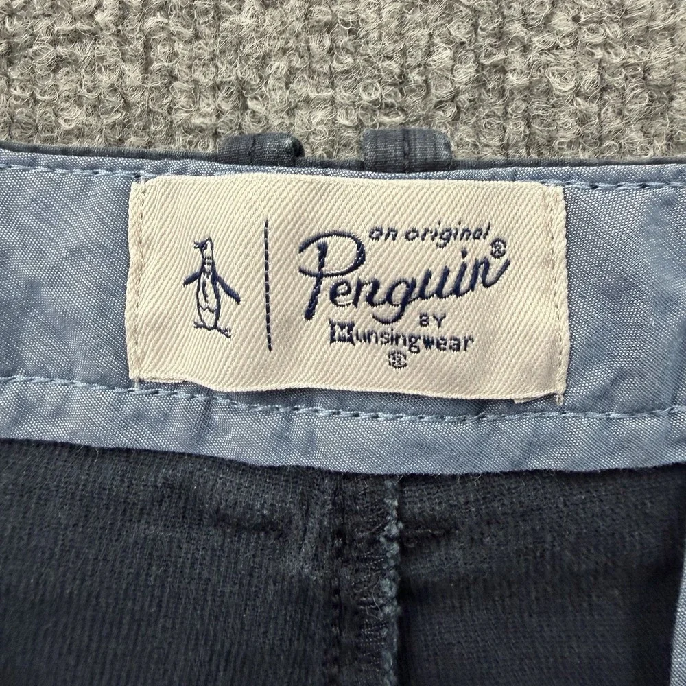 Original Penguin Men's Navy Chino Shorts Size 34 Golf Casual‎ Stretch